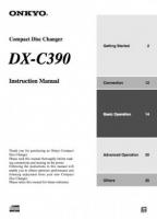 Onkyo DXC390 Audio/Video Receiver Operating Manual