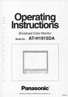 Panasonic ATH1915DAOM Universal Remote Control Operating Manual