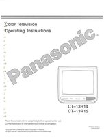Panasonic CT13R14 CT13R15 TV Operating Manual