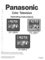 Panasonic CT13R16V CT13R17V CT20R14V TV Operating Manual