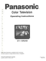 Panasonic CT13R18 CT13R19 CT13R25 TV Operating Manual