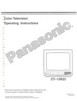 Panasonic CT13R23U EUR5011337 EUR501344 TV Operating Manual