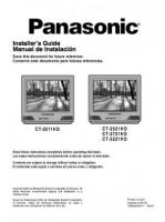 Panasonic CT2511HDOM TV Operating Manual
