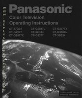 Panasonic CT27G34 CT32G34 CT36G34 TV Operating Manual