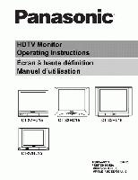 Panasonic CT27HC15 CT27HL15 CT32HC15 TV Operating Manual