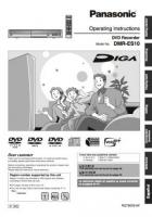 Panasonic DMRES10 DMRES10K DMRES10S DVD Recorder (DVDR) Operating Manual