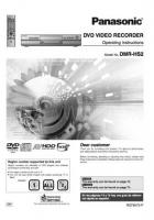 Panasonic DMRHS2 DVD Recorder (DVDR) Operating Manual
