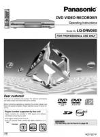 Panasonic LQDRM200 TV/DVD Combo Operating Manual