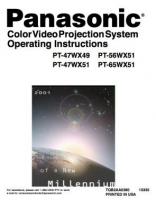 Panasonic PT47WX49 PT47WX49E PT47WX51 TV Operating Manual
