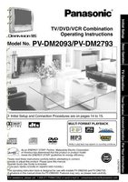 Panasonic PVDM2093 PVDM2793 TV/VCR/DVD Combo Operating Manual