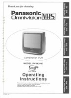 Panasonic PVM2047 TV/VCR Combo Operating Manual
