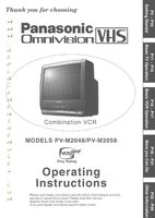Panasonic PVM2048 PVM2058 TV/VCR Combo Operating Manual
