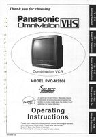 Panasonic PVQM2508 TV/VCR Combo Operating Manual