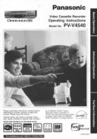 Panasonic PVV4540 VCR Operating Manual