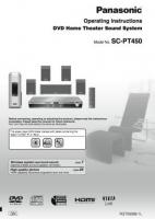 Panasonic SCPT450 Home Theater System Operating Manual