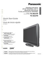 Panasonic TC26LX70OM TV Operating Manual
