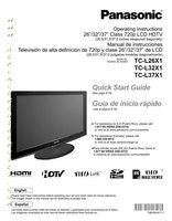 Panasonic TCL26X1 TCL32X1 TCL37X1 TV Operating Manual