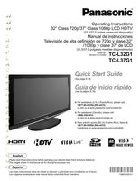 Panasonic TCL32G1 TCL37G1 TV Operating Manual
