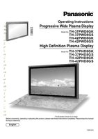 Panasonic TH37PHD8GK TH37PHD8GS TH37PWD8GK TV Operating Manual