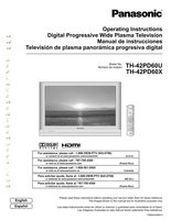 Panasonic TH42PD60 TH42PD60U TH42PD60X TV Operating Manual