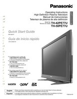 Panasonic TH42PE77UOM TV Operating Manual
