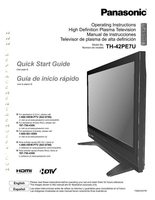 Panasonic TH42PE7U TV Operating Manual