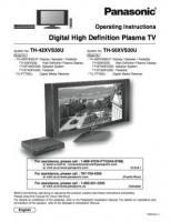 Panasonic TH42XVS30 TH50XVS30 TH50XVS30U TV Operating Manual