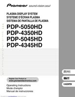 PIONEER PDP5050HDOM Operating Manuals