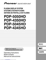 Pioneer PDP5050HD Monitor Operating Manual