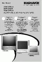 Philips 19MDTR20 20MC430417 27MDTR2099 TV/VCR/DVD Combo Operating Manual