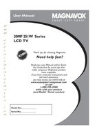 Philips 20MF251W TV/DVD Combo Operating Manual