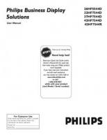 Philips 26HF5544D 32HF7544D 37HF7544D TV Operating Manual