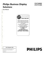 Philips 27HT4000D 27HT7210D 27HT7210D27 TV Operating Manual