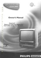 Philips CCA134AT99 VCR Operating Manual
