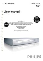 Philips DVDR617 DVD Recorder (DVDR) Operating Manual