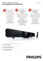 Philips HSB2351 HSB2351/F7 HSB2351F7 Sound Bar System Operating Manual