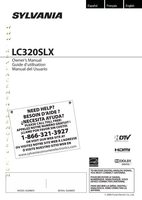 Philips Sylvania LC320SLX TV Operating Manual