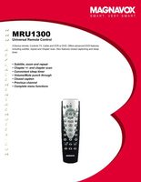 Philips MRU1300/17OM Universal Remote Control Operating Manual
