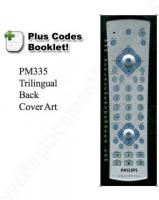 Philips PM335OM Universal Remote Control Operating Manual