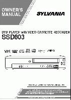 Philips SSD803 DVD/VCR Combo Player Operating Manual