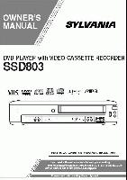 PHILIPS SSD803OM DVD/VCR Combo Player Operating Manuals PHILIPS SSD803OM DVD/VCR Combo Player Operating Manuals