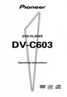 Pioneer DVC603 DVD Player Operating Manual