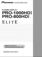 Pioneer PRO1000HDI PRO800HDI Projector Operating Manual