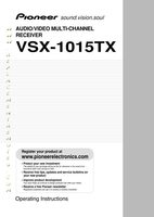 Pioneer VSX1015TXOM Audio/Video Receiver Operating Manual