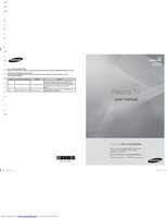 Samsung PN42A450P1DXZA Operating Manual