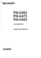 Sharp PNU473 Monitor Operating Manual