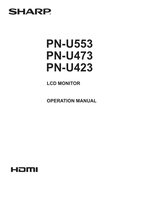 Sharp PNU473 Monitor Operating Manual