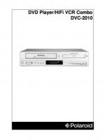 Polaroid DVC2010 DVD/VCR Combo Player Operating Manual