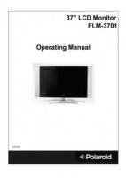 Polaroid FLM3701 TV Operating Manual