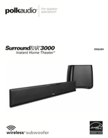 polkaudio SURROUNDBAR 3000 Sound Bar System Operating Manual